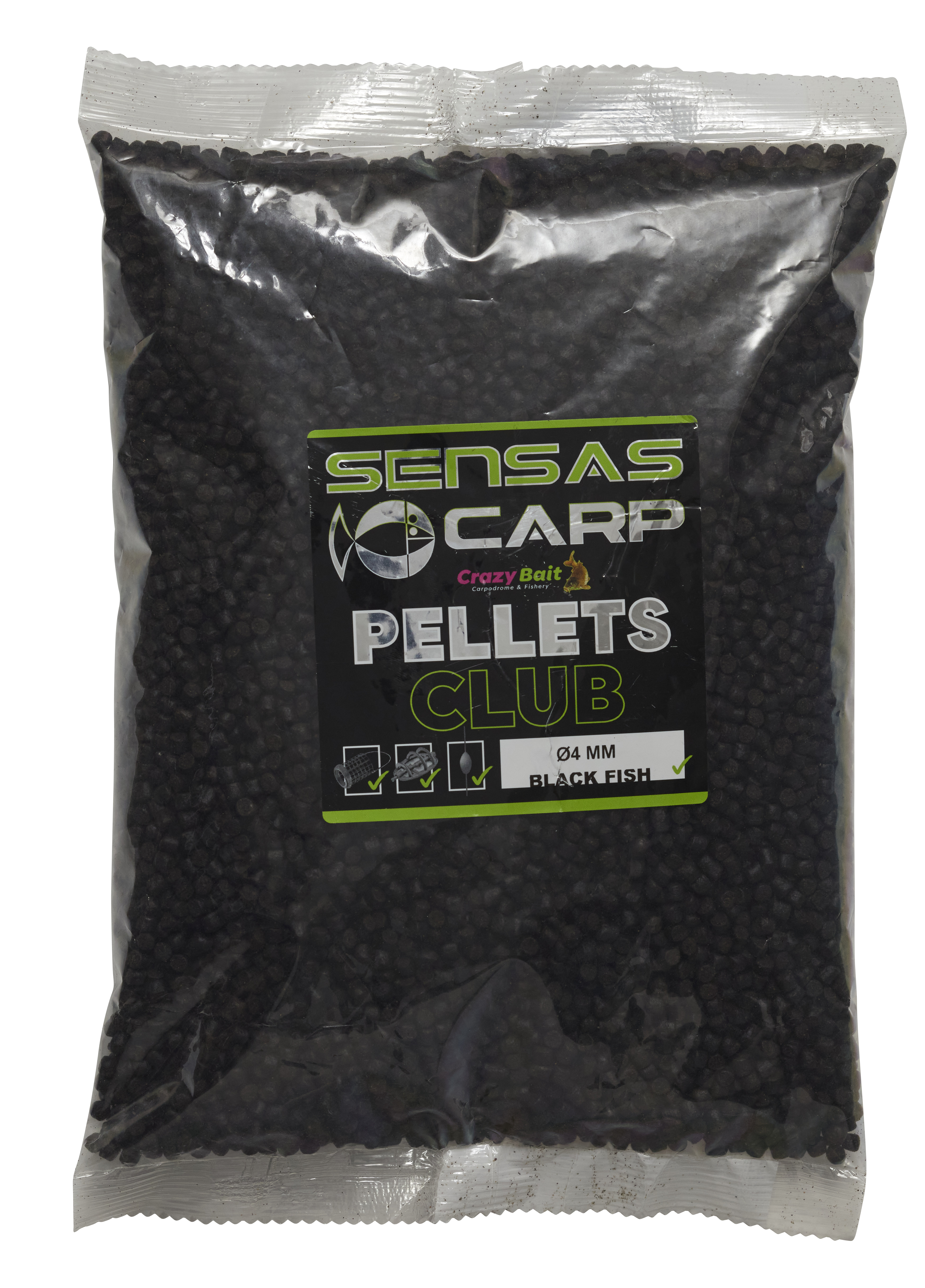 Sensas Pellets Club Schwarz Fisch 4mm - 800g